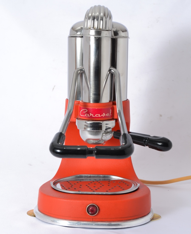 Arrarex Caravel Vintage Lever Espresso Machine Orange Color